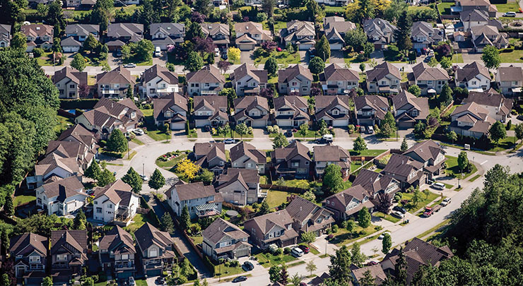 rows of houses