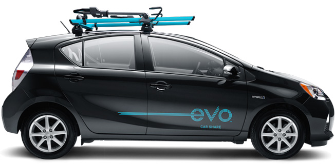 Evo Car Share uses the spacious Toyota Prius