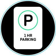 1-hour parking sign icon