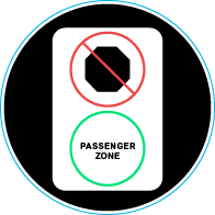 No stopping parking sign icon